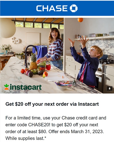 instacart chase offer