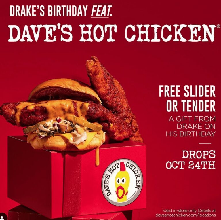 Dave s hot chicken promotions free slider or tender for app download