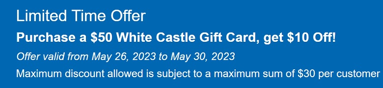 kroger white castle gift card promotion