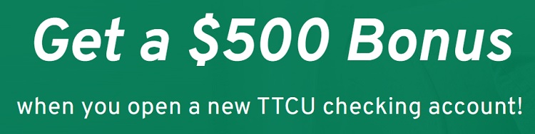 ttcu federal credit union checking bonus