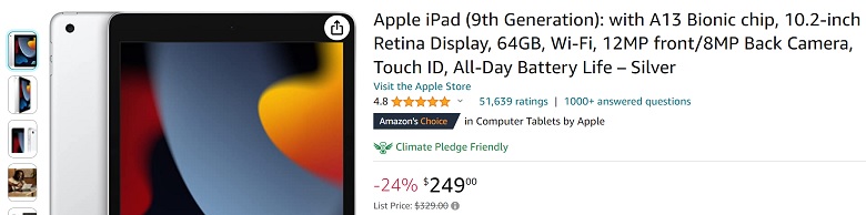 Amazon Apple iPad Deal