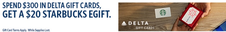 Delta Starbucks Gift Card Deal