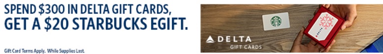 Delta Starbucks Gift Card Deal