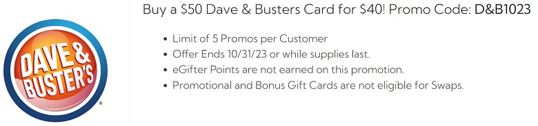 egifter dave & busters