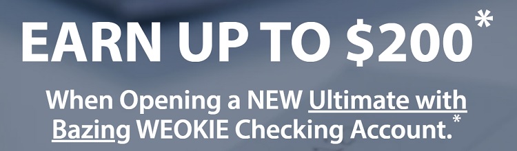 weokie federal credit union checking bonus