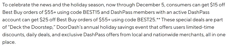 Doordash Best Buy Promo Code