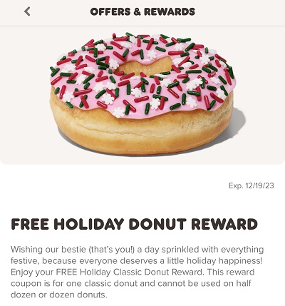 Dunkin Donuts Freebie