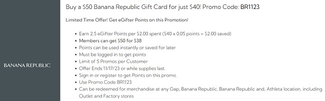 egifter banana republic