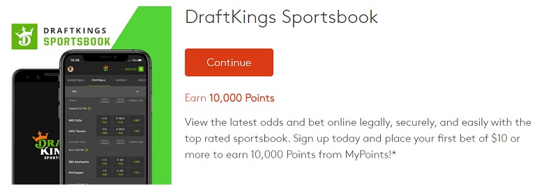 mypoints draftkings sportsbook