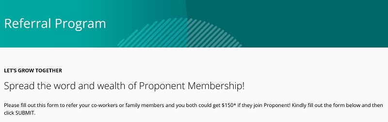Proponent Federal Credit Union Referral Bonus