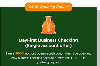 BayFirst National Bank Business Checking Bonus