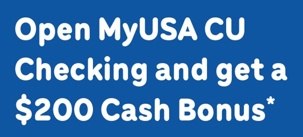 MyUSA Credit Union Checking Bonus