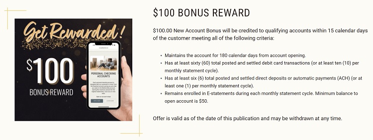 Blackhawk Bank & Trust Checking Bonus