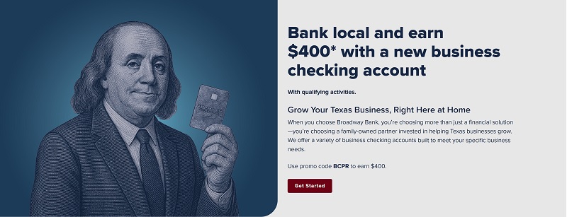 Broadway Bank Business Checking Bonus