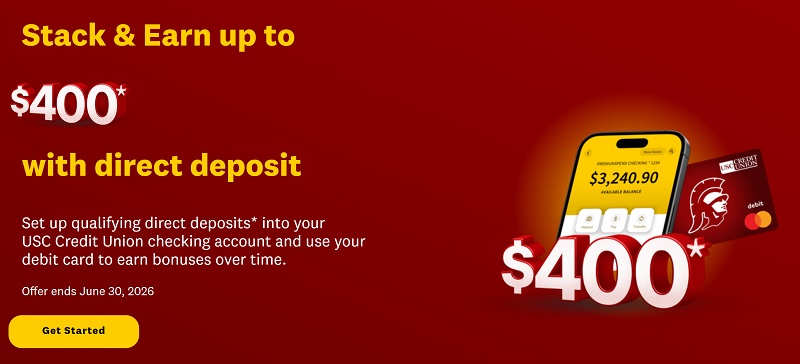 USC Credit Union Checking Bonus