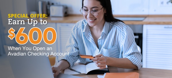Avadian Credit Union Checking Bonus
