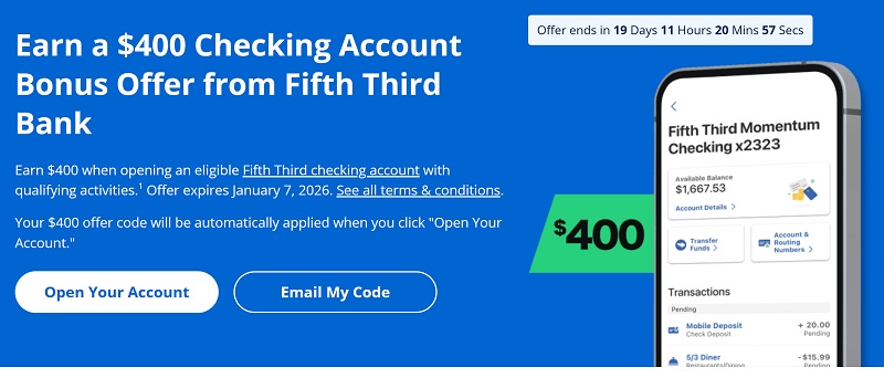 Fifth Third Bank Checking Bonus