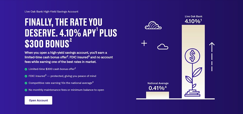 Live Oak Bank Savings Bonus