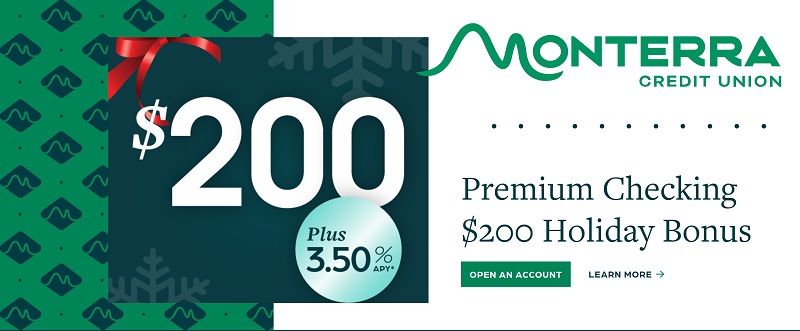 Monterra Credit Union Checking Bonus