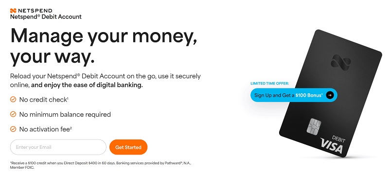 Netspend Debit Account Bonus