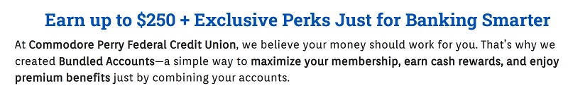 Commodore Perry Federal Credit Union Checking Bonus