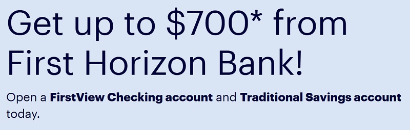 First Horizon Bank Checking Savings Bonus
