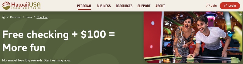 HawaiiUSA Federal Credit Union Checking Bonus