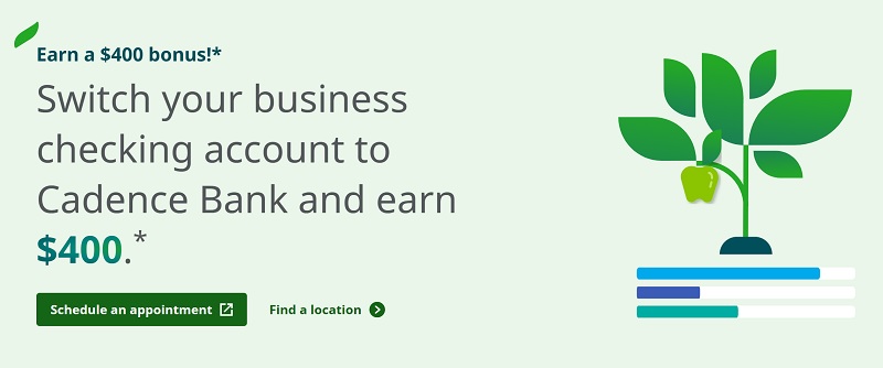 Cadence Bank Business Checking Bonus