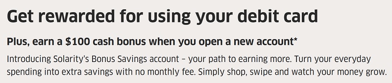 Solarity Credit Union Checking Bonus