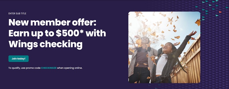 Wings Credit Union Checking Bonus