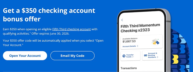 Fifth Third Bank Checking Bonus