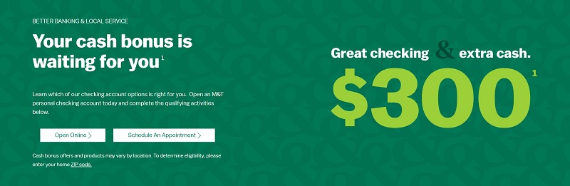 M&T Bank Checking Bonus
