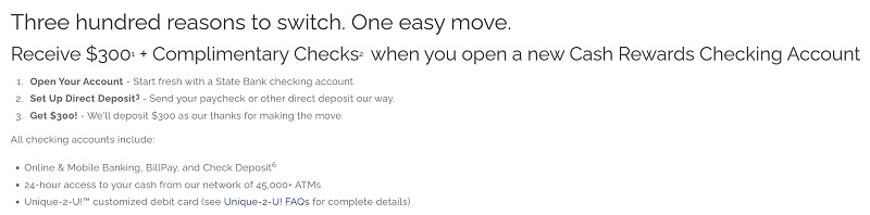 State Bank Checking Bonus