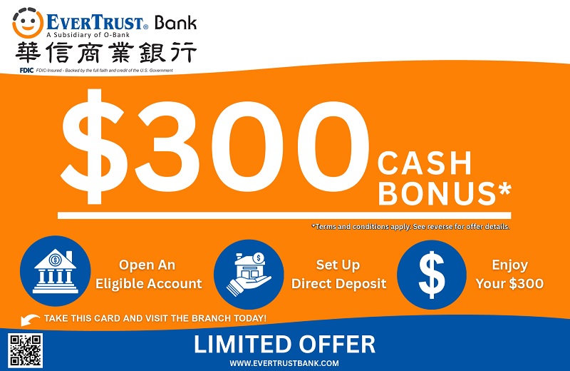EverTrust Bank Checking Bonus