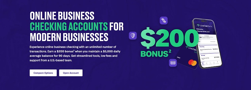 Live Oak Bank Business Checking Bonus