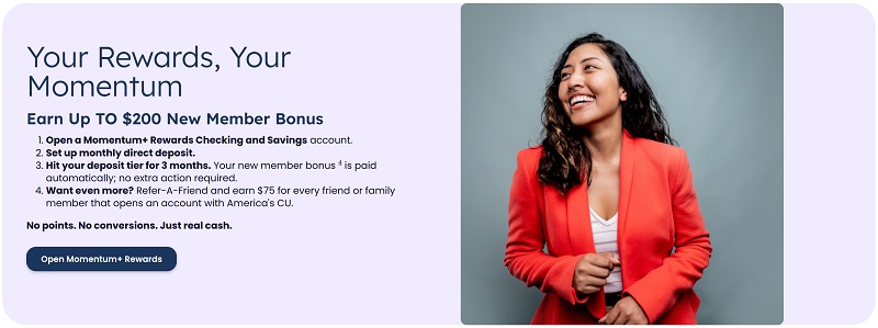 America's Credit Union Checking Bonus