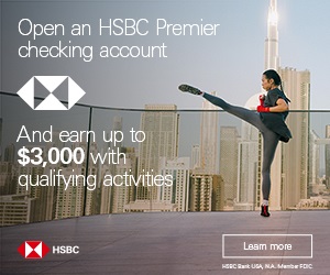 HSBC Premier Checking Bonus Banner